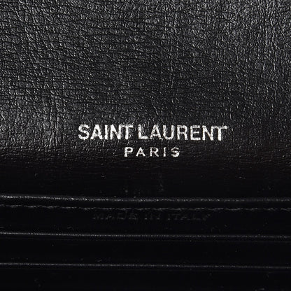 Saint Laurent Calfskin Monogram Sunset Chain Wallet Black 6 of 7