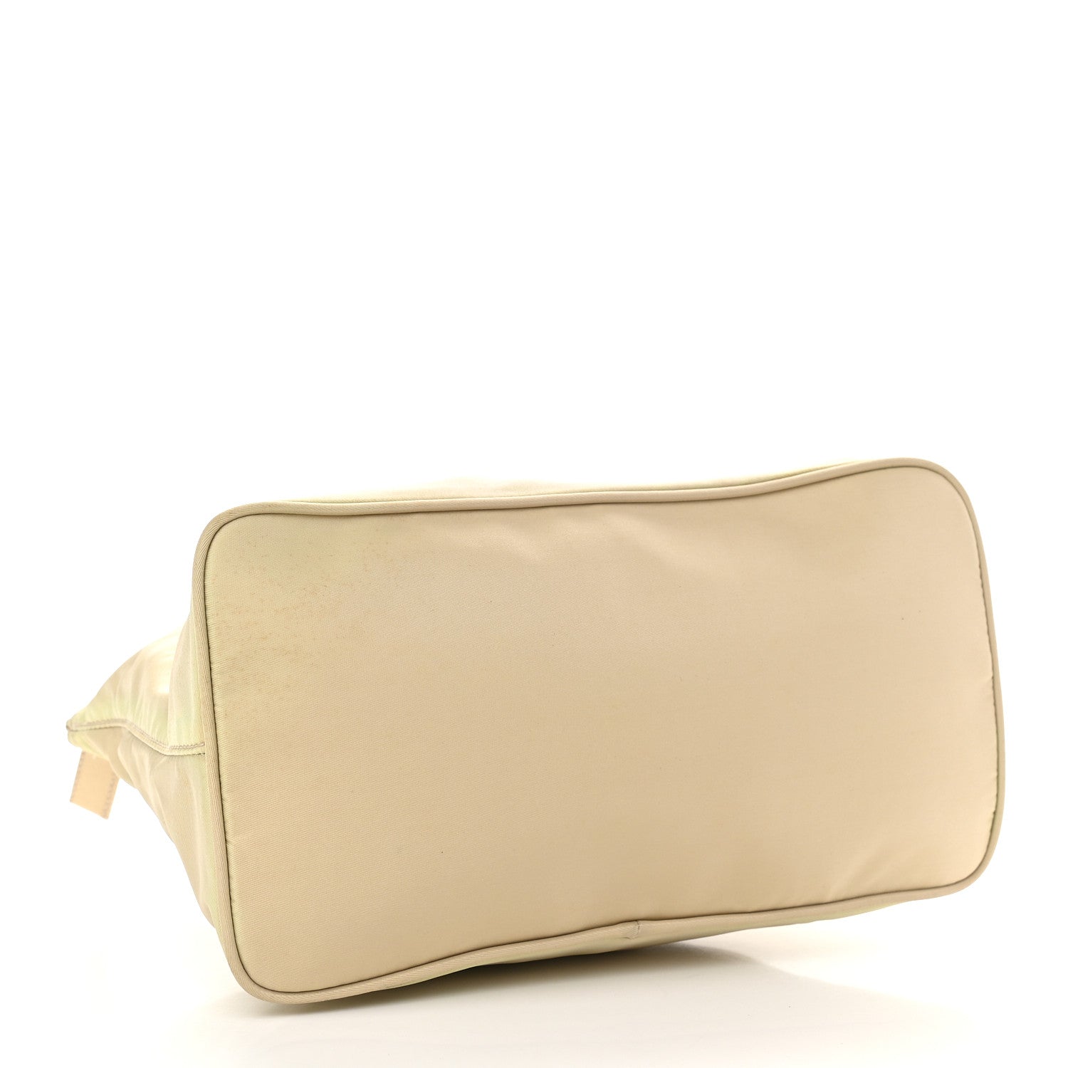 Prada Tessuto Nylon Calfskin Tote Beige 4 of 9