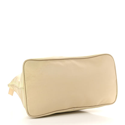 Prada Tessuto Nylon Calfskin Tote Beige 4 of 9
