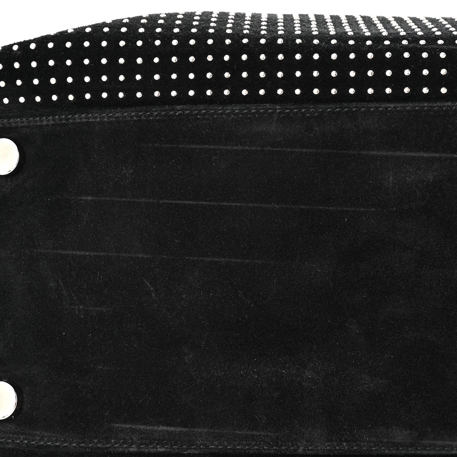Saint Laurent Calfskin Suede Studded Reversible East West Shopping Tote Black 12 of 12