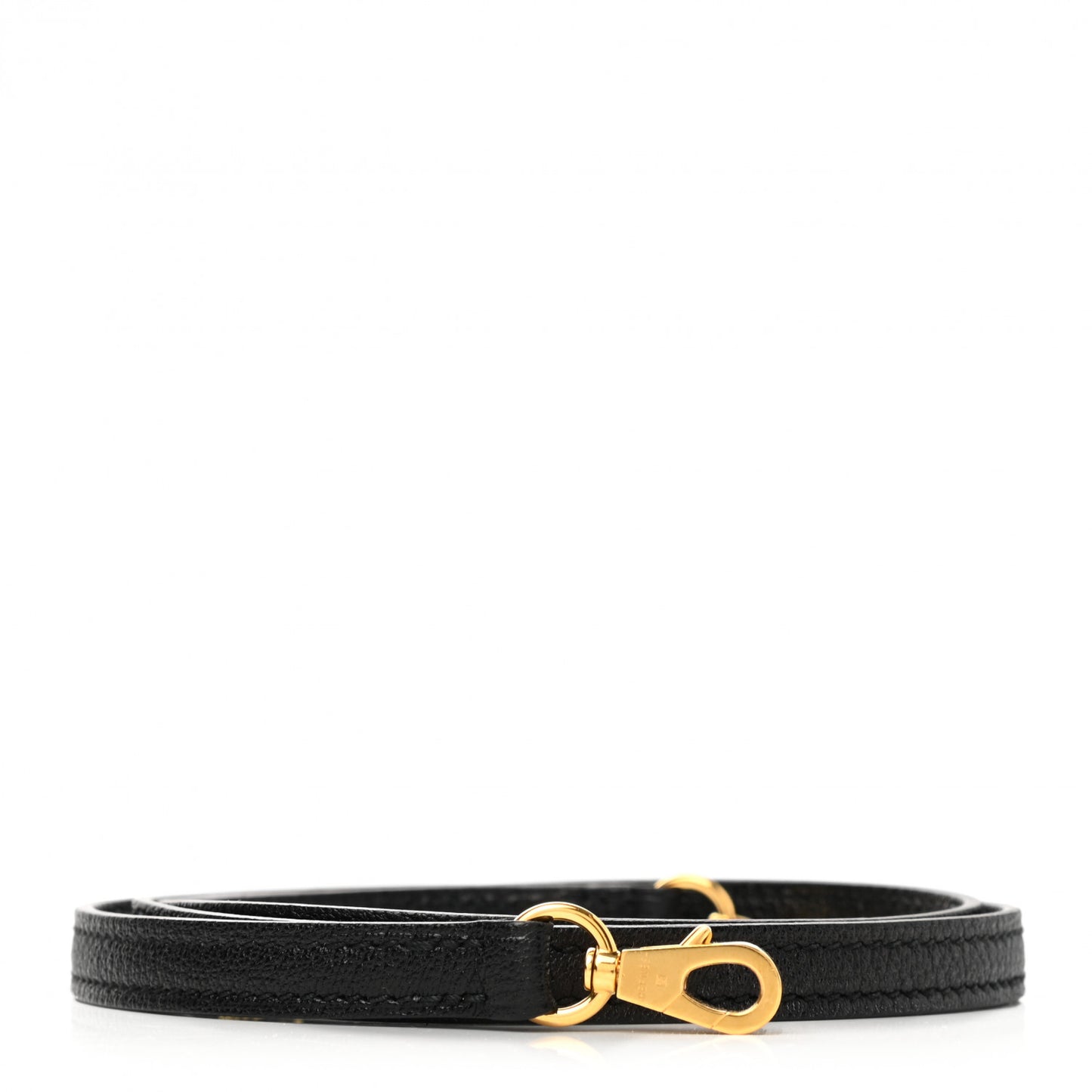 Chevre Mini Kelly Shoulder Strap Black