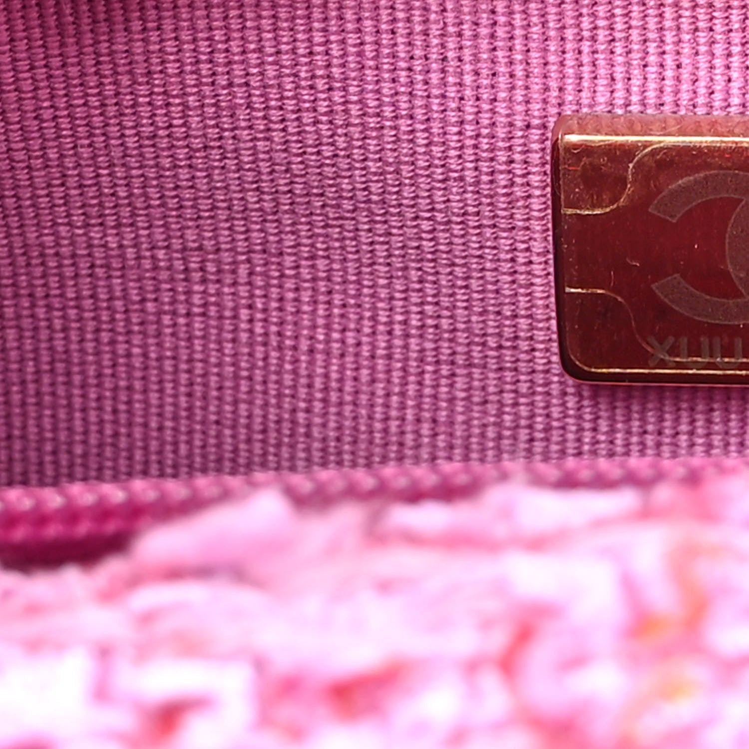 Chanel Tweed Enamel Quilted Mini Pending CC Square Flap Light Purple Pink Red 7 of 10