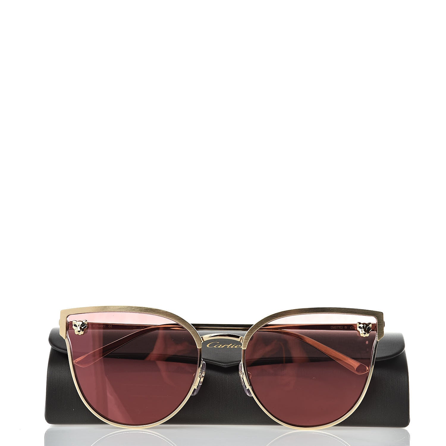 Cartier Panthere De Cat Eye Sunglasses Pink Flash Gold 7 of 7