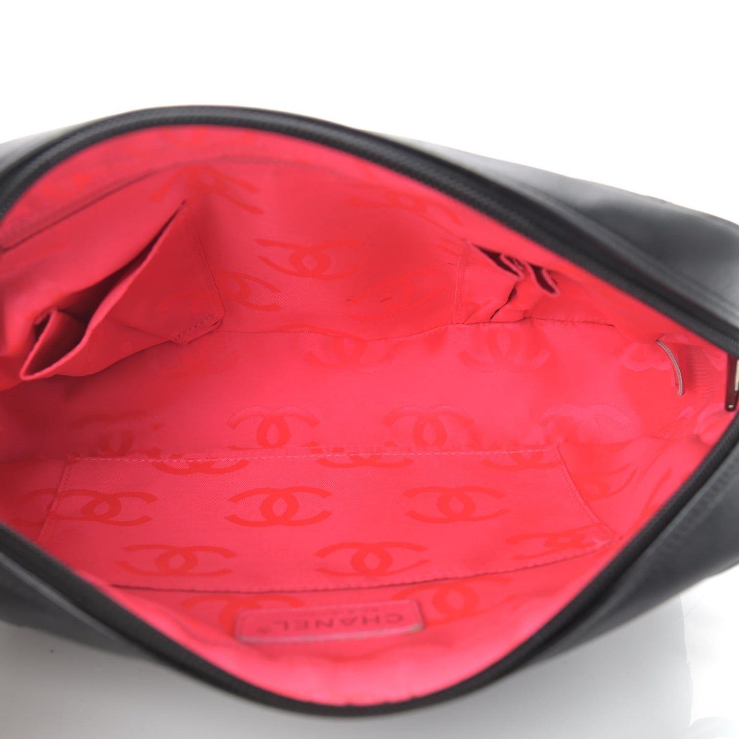 Calfskin Quilted Cambon Camera Bag Black