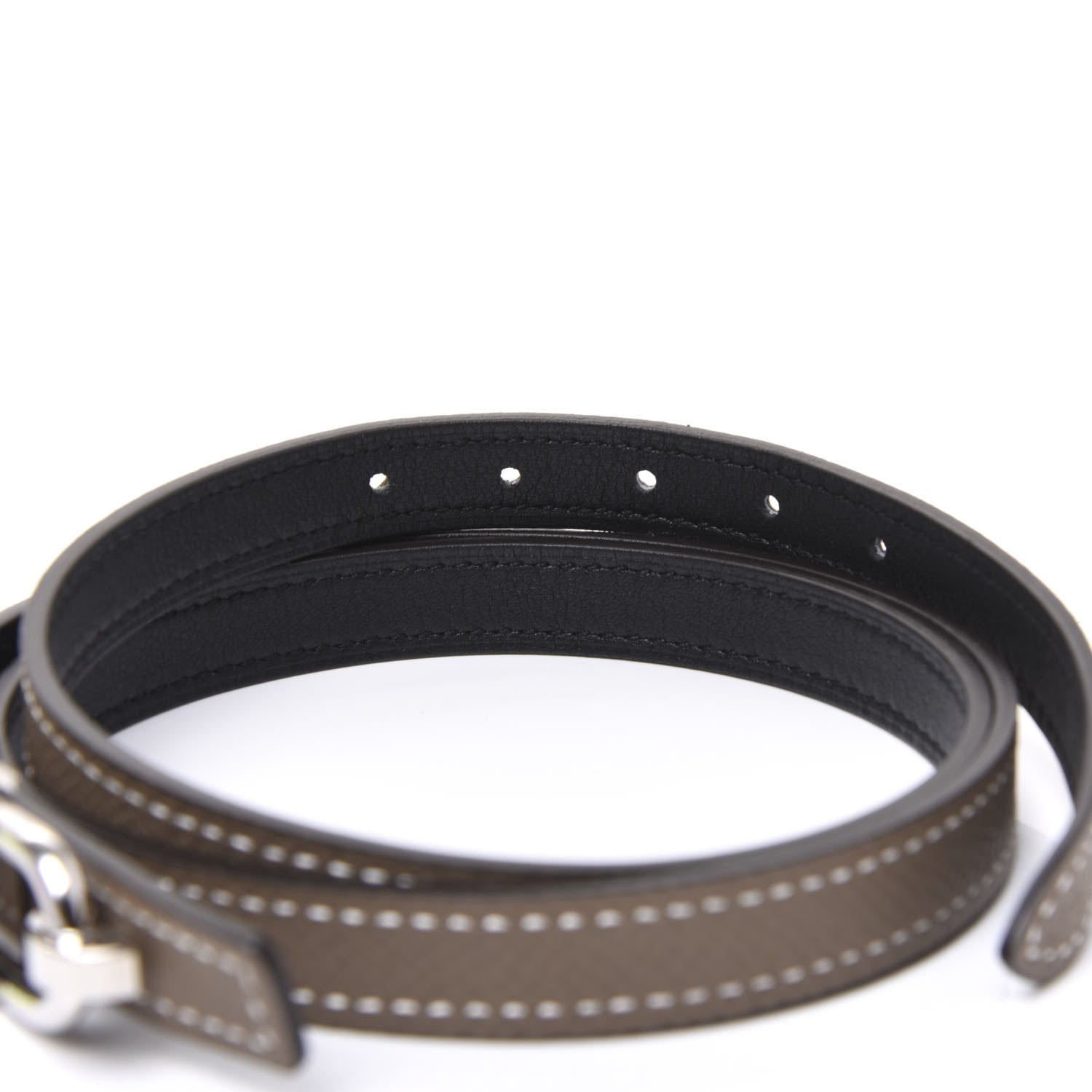 Hermes Epsom Swift 13mm Romance Belt Etoupe Black 3 of 5