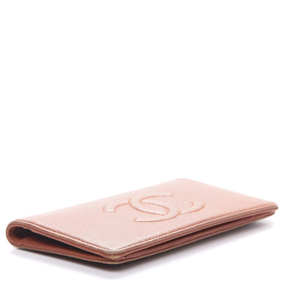 Chanel Caviar Timeless CC Yen Wallet Orange 4 of 13