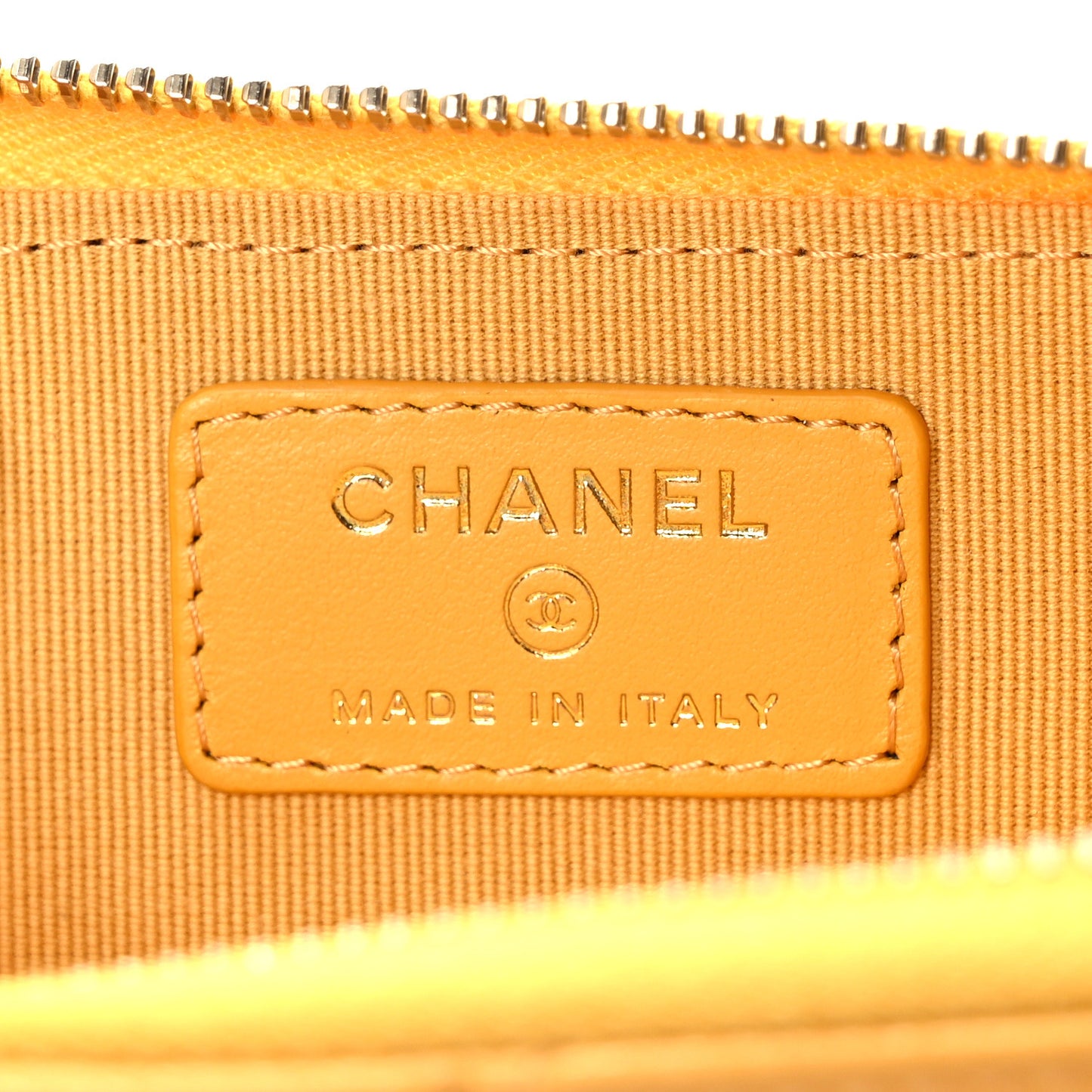 Caviar Quilted Zipped Key Holder Case Yellow
