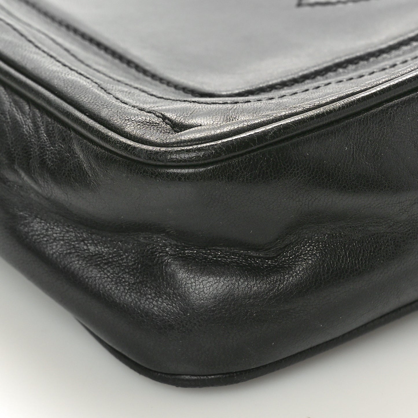 Lambskin CC Tassel Camera Case Black