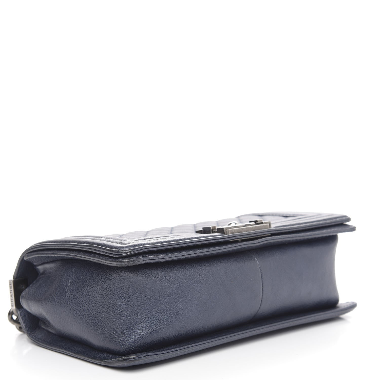 Chanel Calfskin Quilted Medium Boy Flap Dark Navy 4 of 14