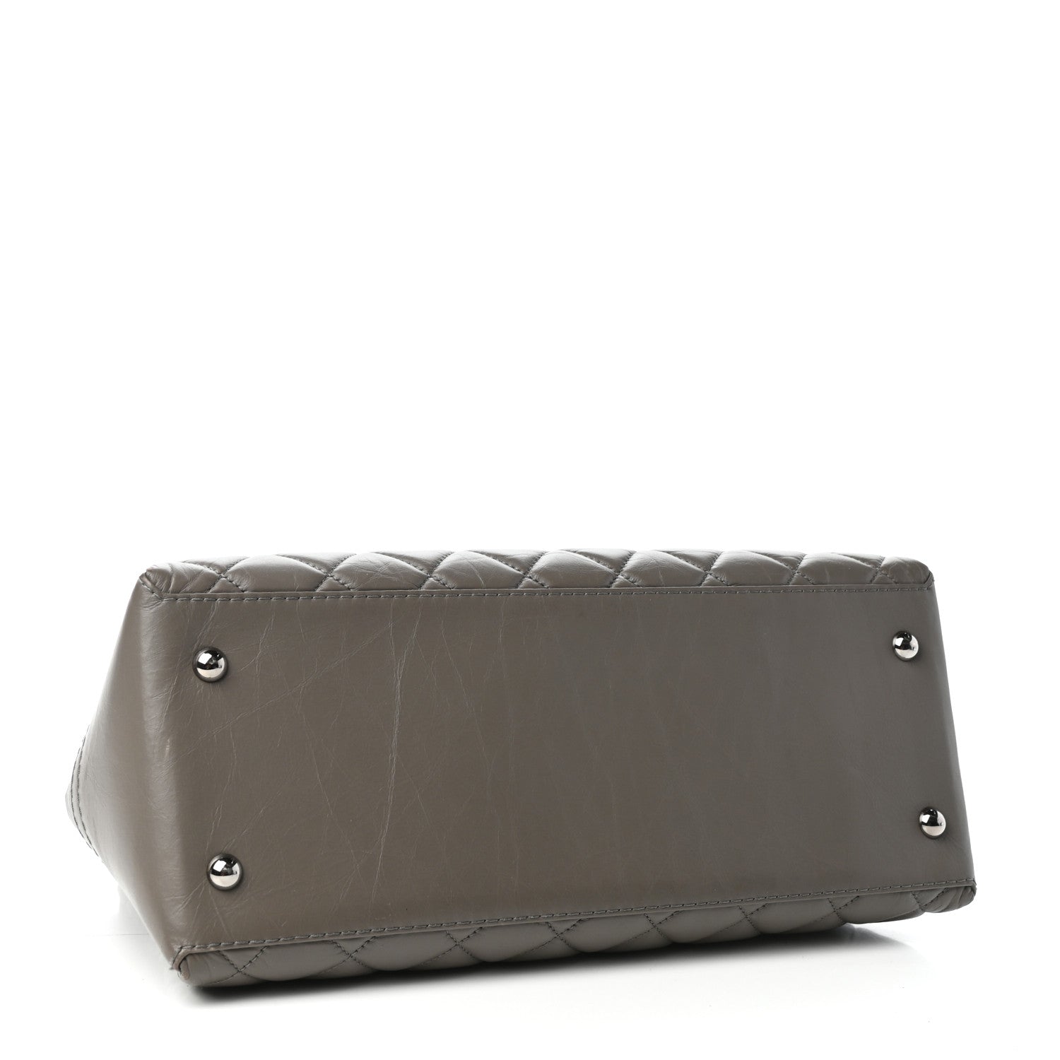 Chanel Aged Calfskin Lady Pearly Tote Grey 4 of 10
