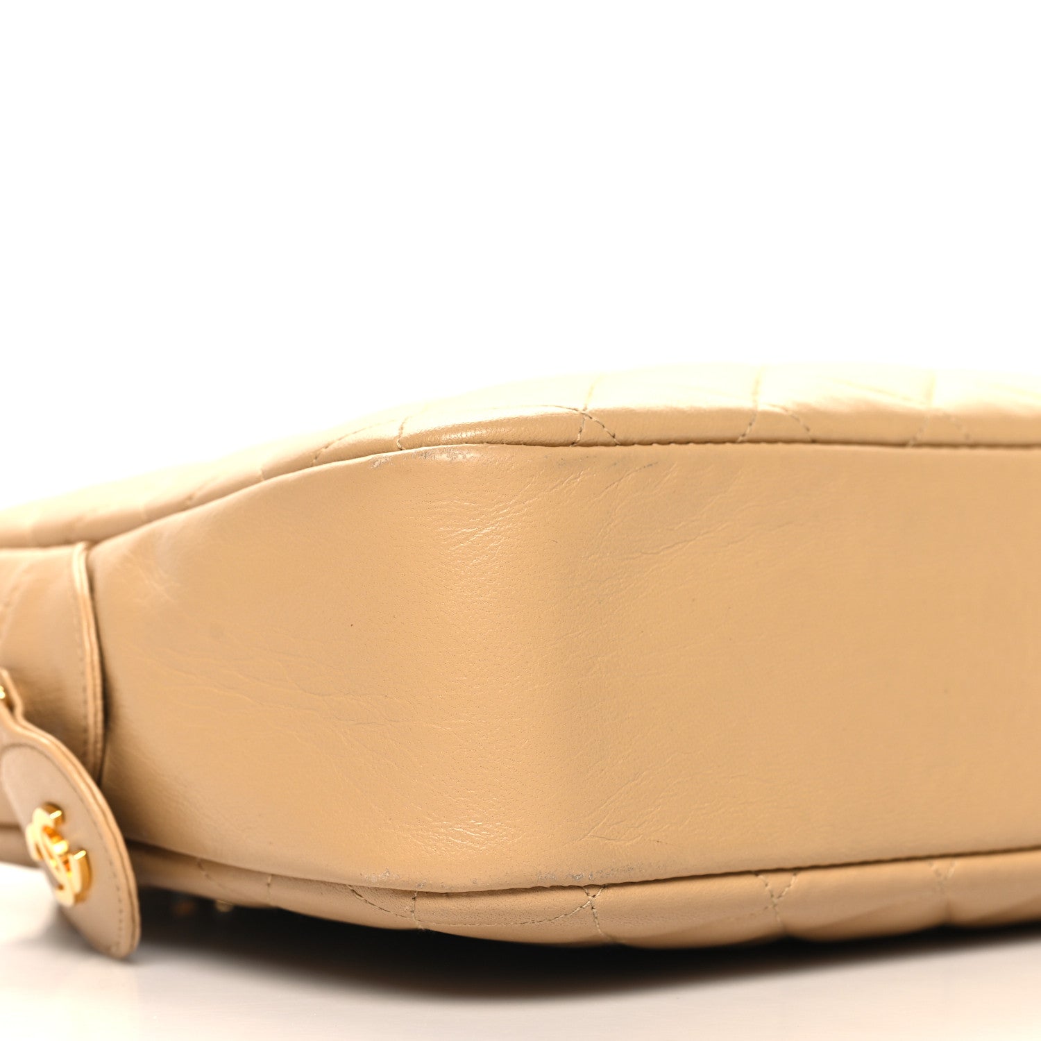 Chanel Lambskin Quilted Camera Case Beige 11 of 13