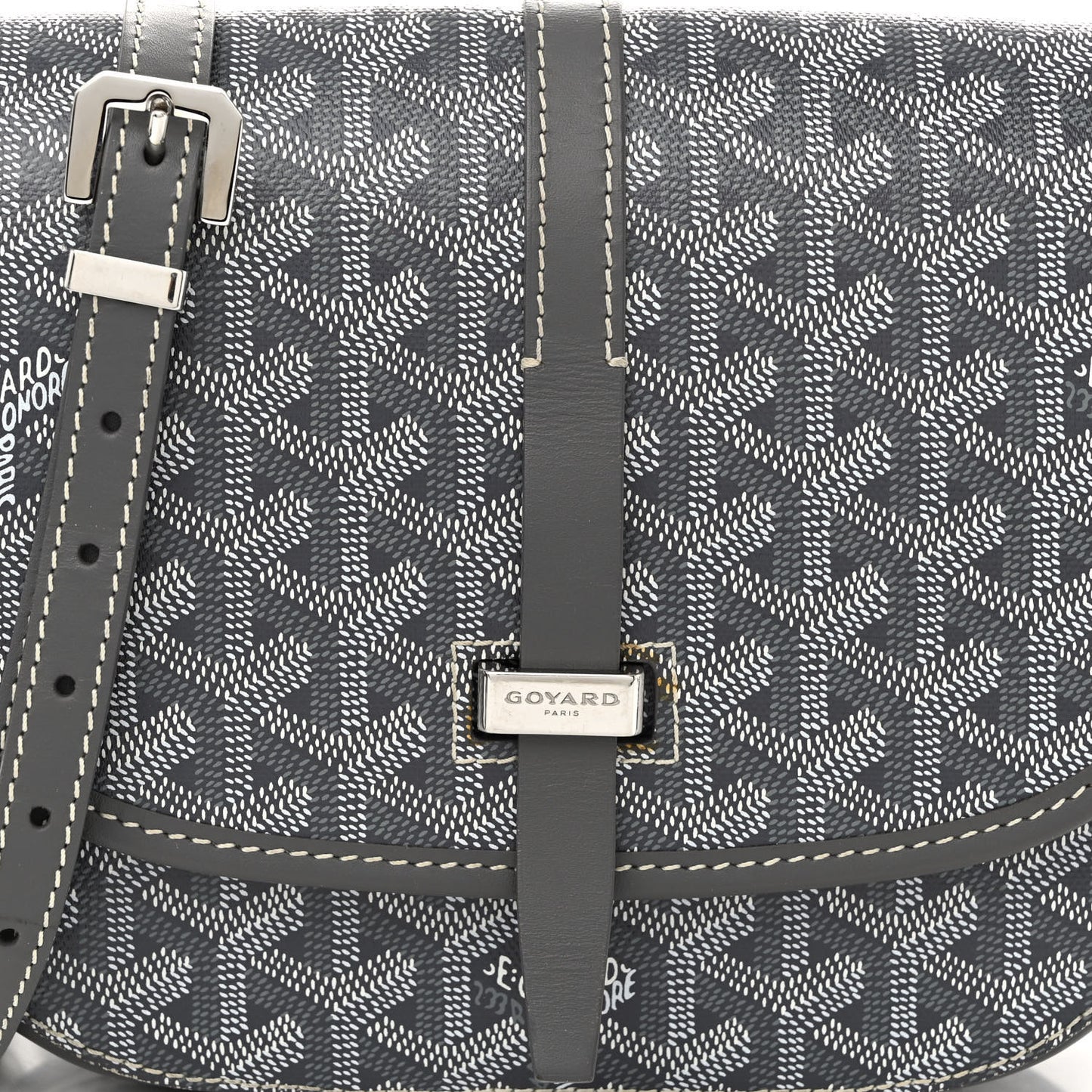 Goyardine Belvedere II PM Messenger Bag Gray