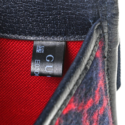 Gucci Covered Wool GG Monogram Slim Belt Bag Navy Red 7 of 10