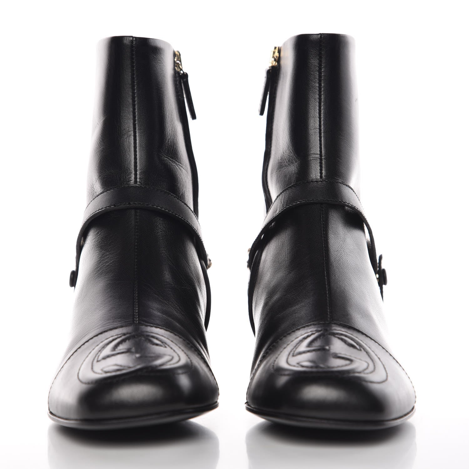 Gucci Malaga Kid Calfskin Soho Boots 36.5 Black 2 of 10