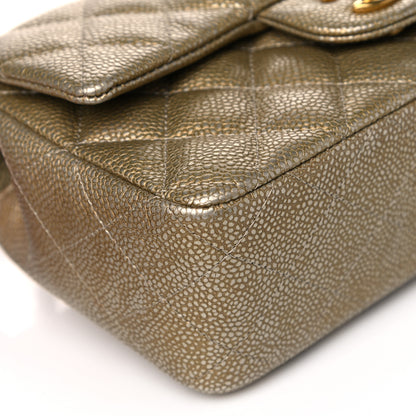 Chanel Metallic Caviar Quilted Mini Rectangular Flap Gold 8 of 12