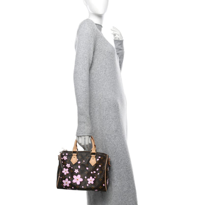 Louis Vuitton LV X TM Monogram Cherry Blossom Speedy Bandouliere 25 Sakura Brown 2 of 9