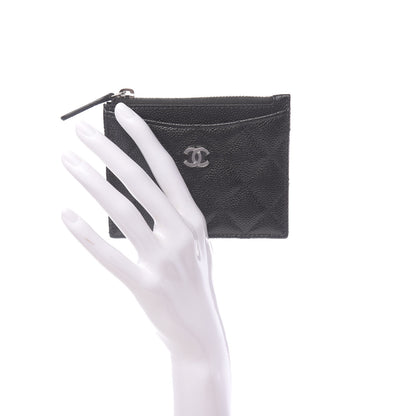 Chanel Caviar Quilted CC Zip Card Holder Black 2 of 8