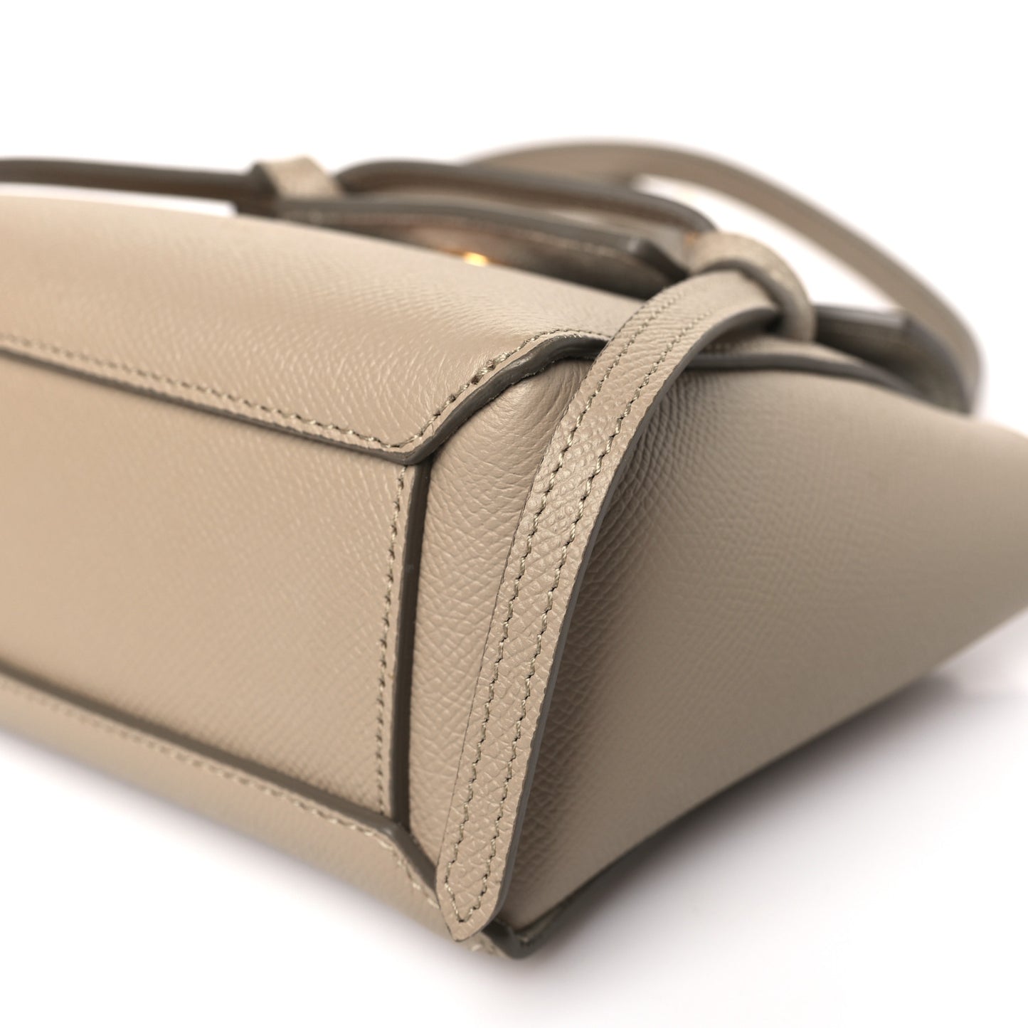 Grained Calfskin Pico Belt Bag Light Taupe