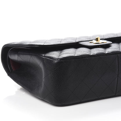 Chanel Caviar Quilted Jumbo Double Flap Black 10 of 11
