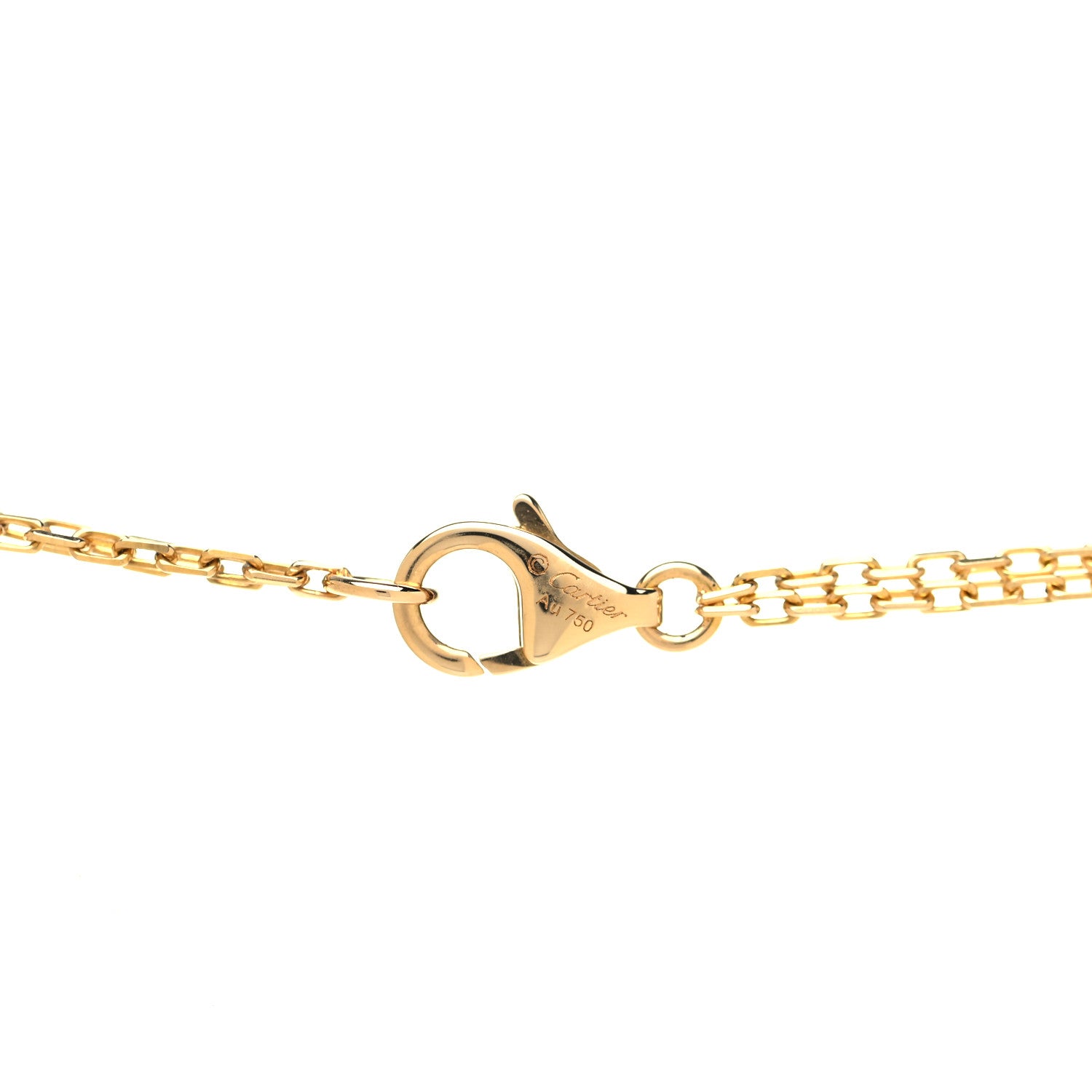 Cartier 18K Yellow Gold 2 Diamond LOVE Necklace 4 of 5