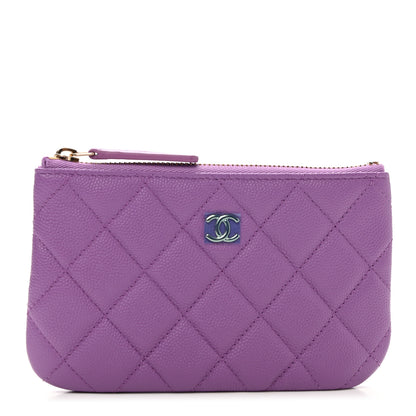 Chanel Caviar Quilted Small Cosmetic Case Purple 1 of 8
