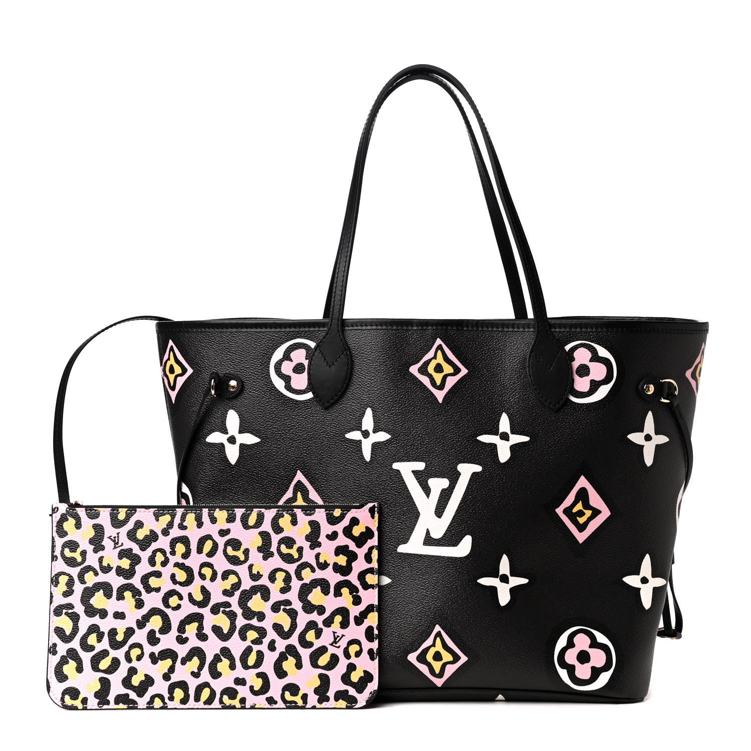 Louis Vuitton Monogram Giant Wild At Heart Neverfull MM Black 1 of 5