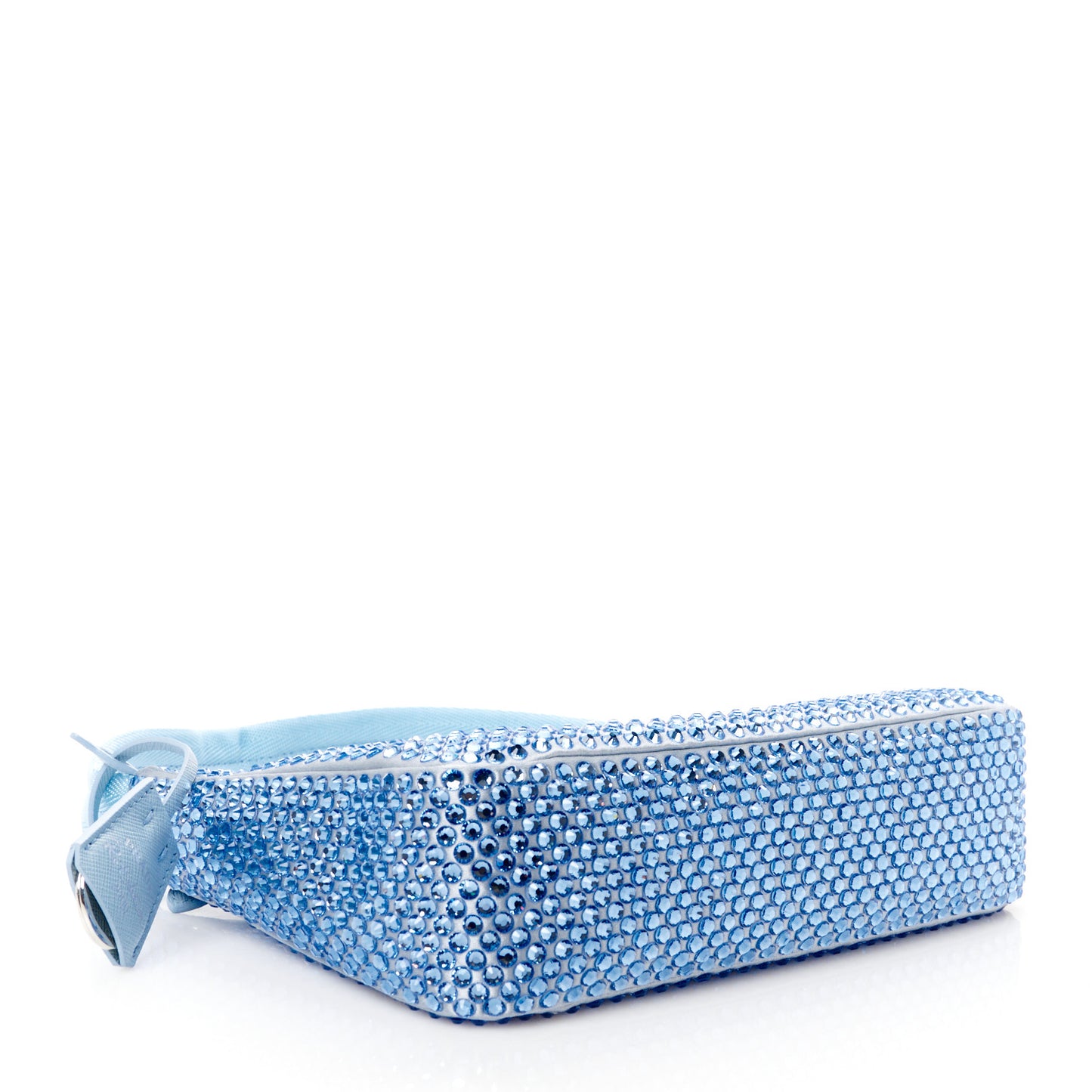 Satin Crystal Mini Re-Edition 2000 Bag Celeste