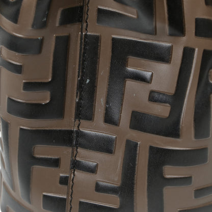 Fendi Vitello Liberty F is Fendi Bi-Color FF 1974 Embossed Mini Mon Tresor Bucket Bag Maya Black 12 of 13
