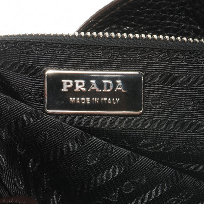 Prada Vitello Daino Logo Shoulder Bag Black 7 of 10