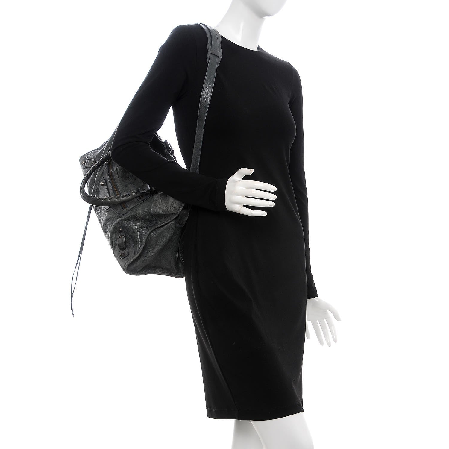 Balenciaga Agneau Classic Hardware Part Time Anthracite 2 of 19