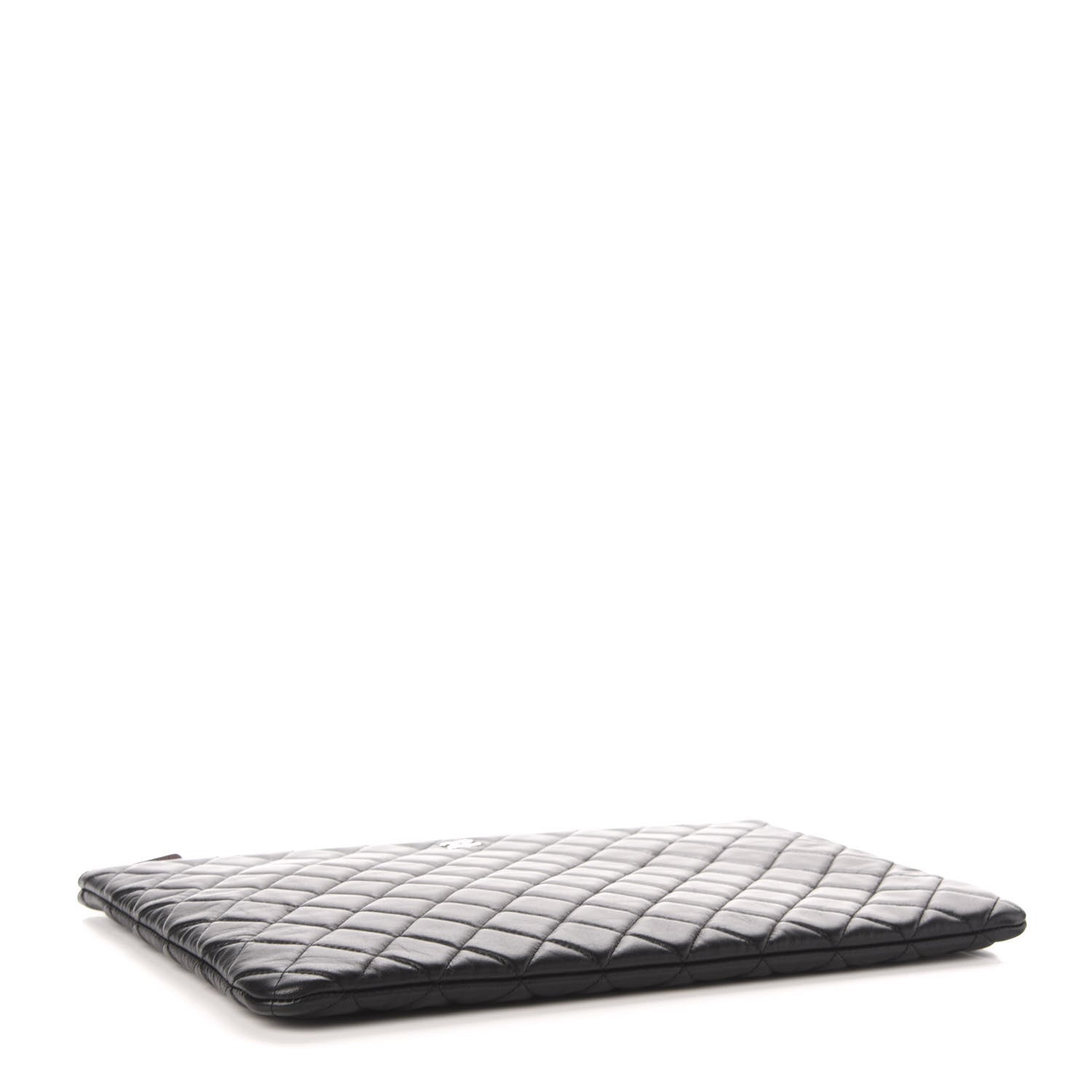 Chanel Lambskin Quilted Large Cosmetic Case Black 4 of 10