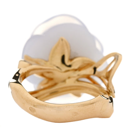 Christian Dior 18K Yellow Gold Diamond Chalcedony Rose Dior Pre Catelan Ring 50 5.25 3 of 5