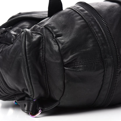 Alexander Wang Lambskin Mini Marti Backpack Washed Black Rhodium Hardware 6 of 9