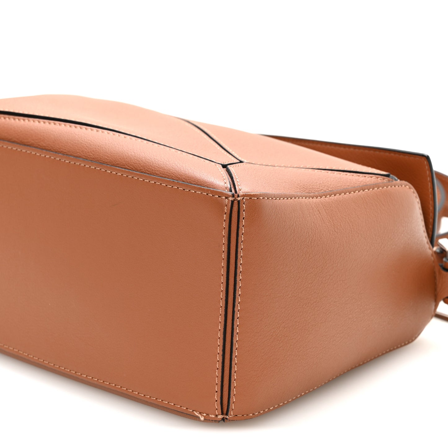 Calfskin Small Puzzle Edge Bag Tan
