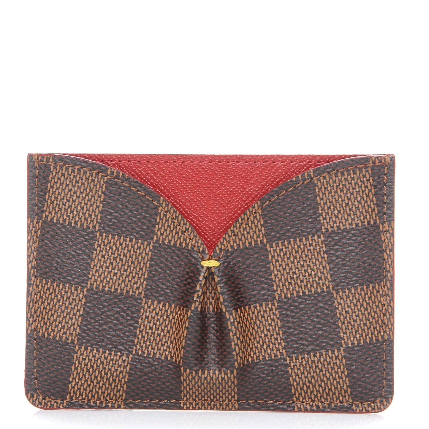 Damier Ebene Caissa Card Holder Cherry