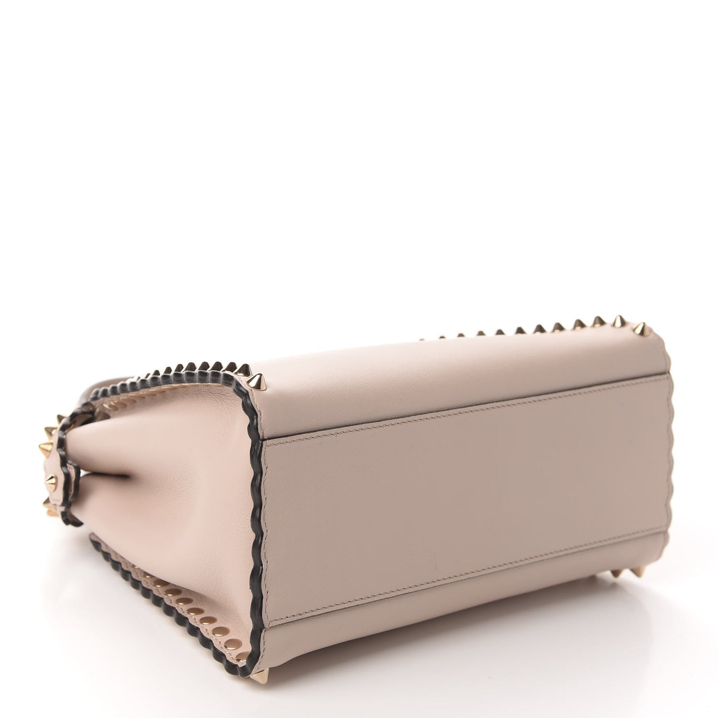Vitello Seta Shiny Nappa Scalloped Studded Mini Peekaboo Iconic Satchel Soap