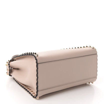 Fendi Vitello Seta Shiny Nappa Scalloped Studded Mini Peekaboo Iconic Satchel Soap 4 of 11