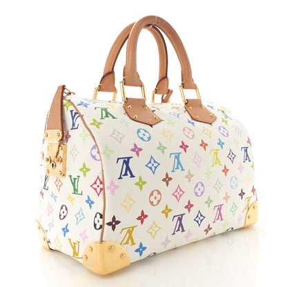 Louis Vuitton Monogram Multicolor Speedy 30 White 3 of 13