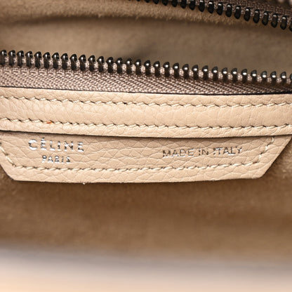 Celine Drummed Calfskin Micro Luggage Dune 6 of 10