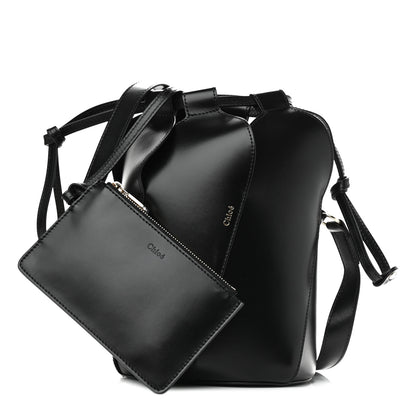 Chloe Smooth Grained Calfskin Small Tulip Bucket Bag Black 1 of 9