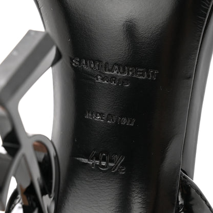 Saint Laurent Patent Calfskin Opyum 110 Sandals 40.5 Black 7 of 10