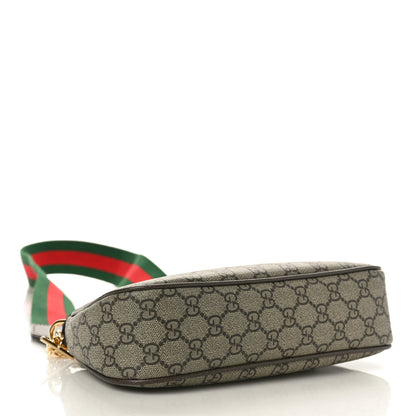 Gucci GG Supreme Monogram Textured Dollar Calfskin Web Small Ophidia GG Handbag Beige Ebony New Acero 4 of 10