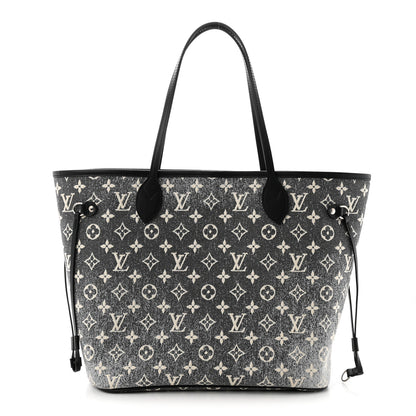 Louis Vuitton Denim Monogram Jacquard Neverfull MM Grey 1 of 10