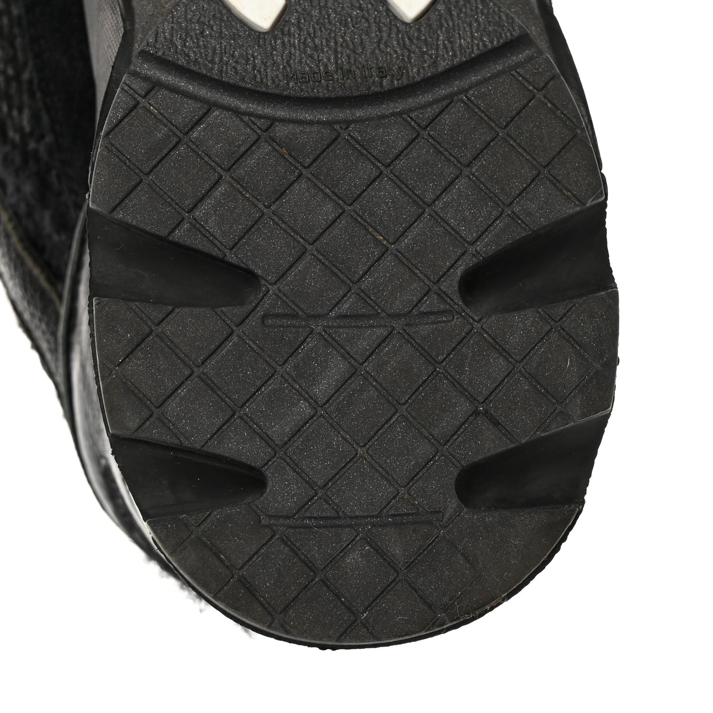 Tweed Suede Goatskin CC Sneakers 39 Black White