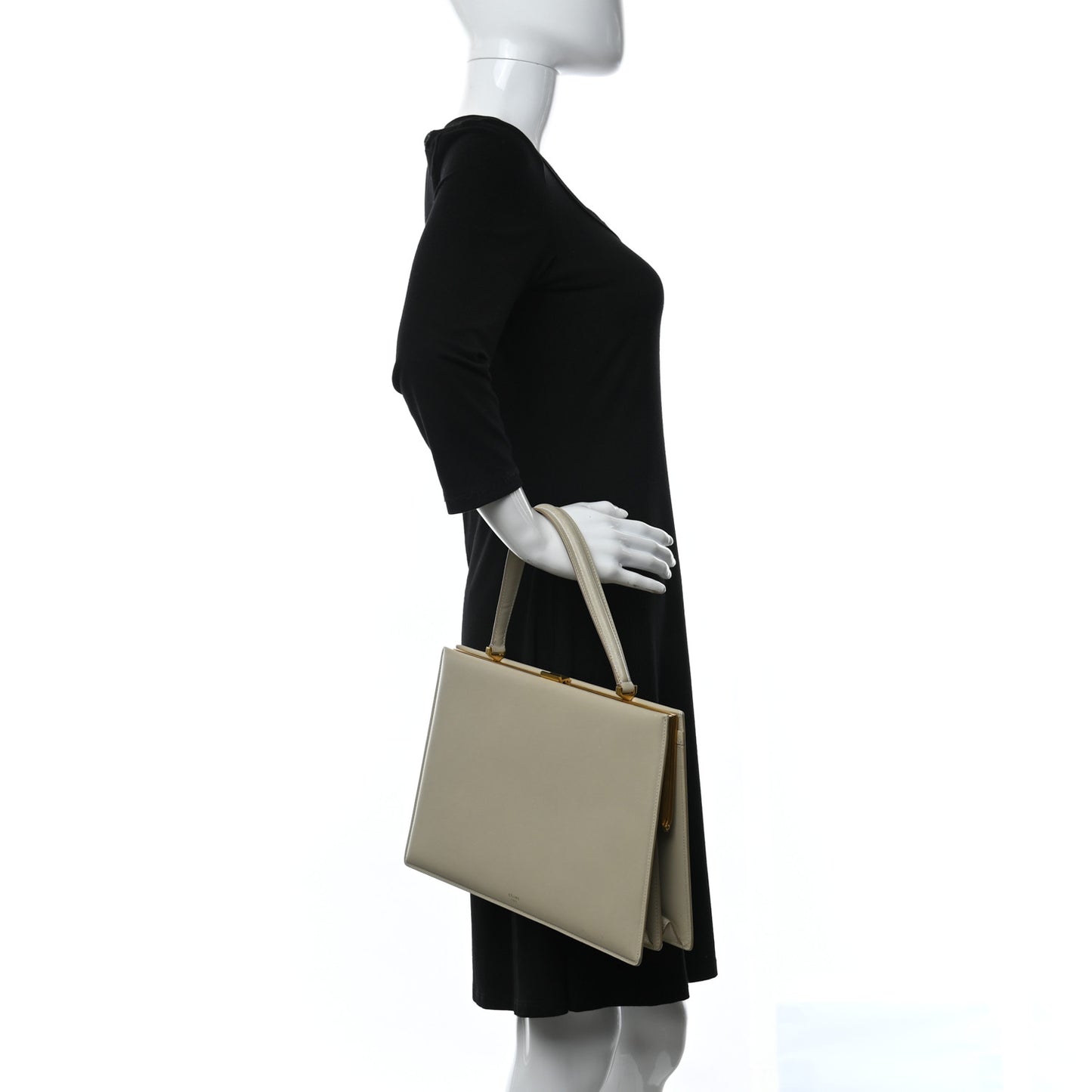 Box Calfskin Medium Clasp Bag Powder