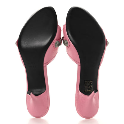 Balenciaga Agneau Arena Cagole 50mm Slide Sandals 40 Sweet Pink 6 of 10