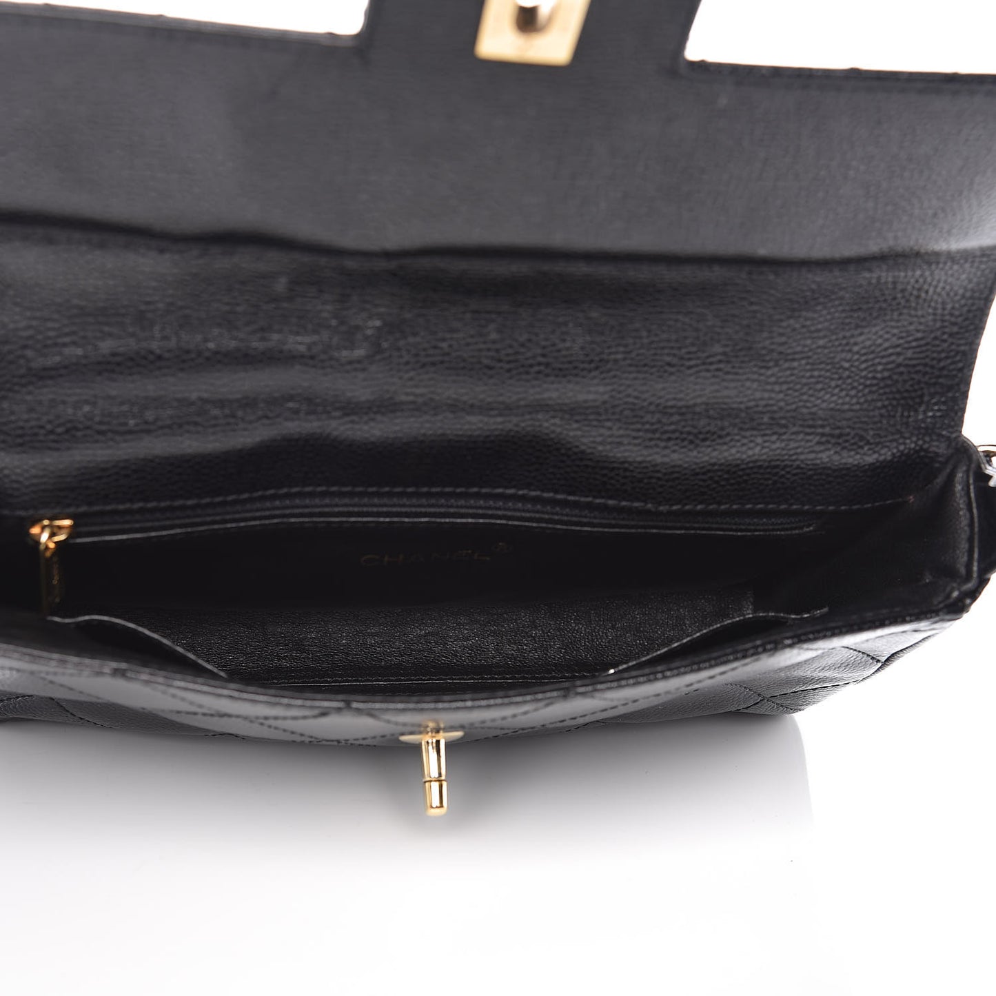 Caviar Quilted Medium Single Flap Black