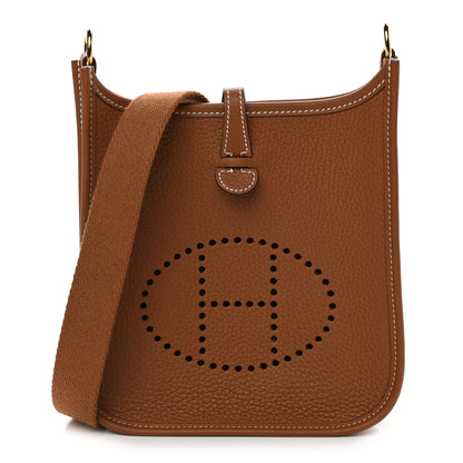 Hermes Taurillon Clemence Evelyne TPM Gold 1 of 9