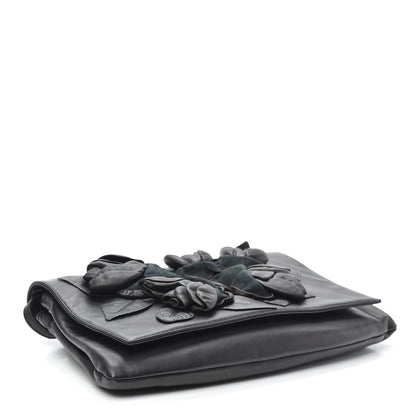 Valentino Garavani Nappa Rose Shoulder Bag Black 4 of 9