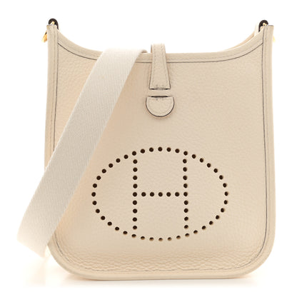 Hermes Taurillon Clemence Evelyne TPM Nata Craie 1 of 12